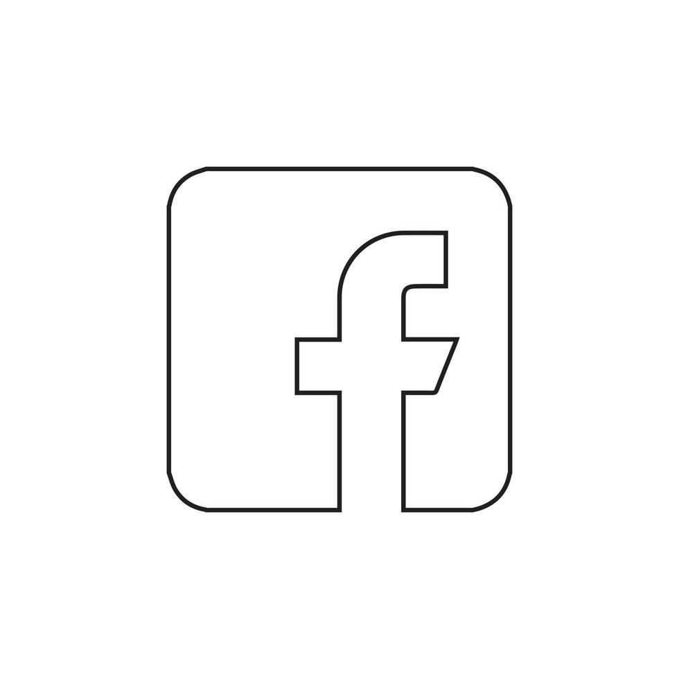 icono de logotipo de facebook de redes sociales vector