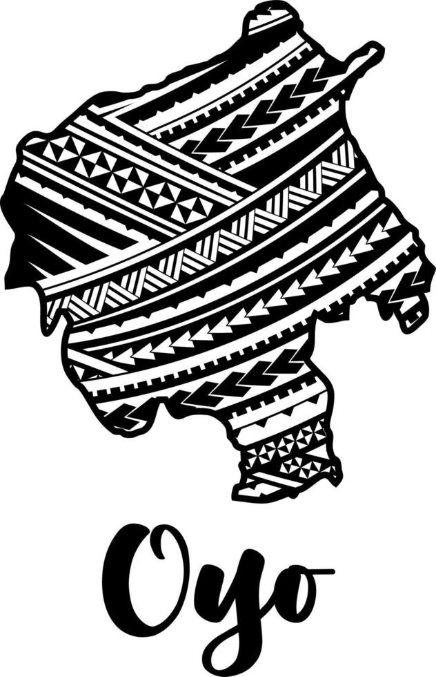 Nigerian State Design in Maori Mandala Pattern vector