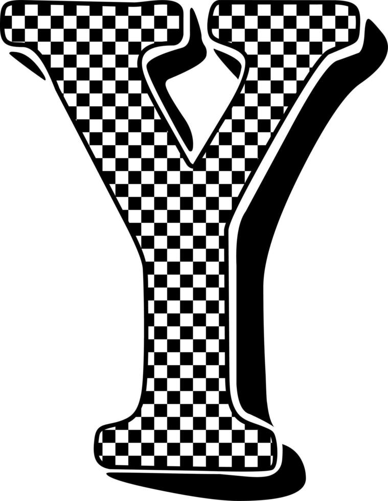 CHECKERED ALPHABET LETTERS vector