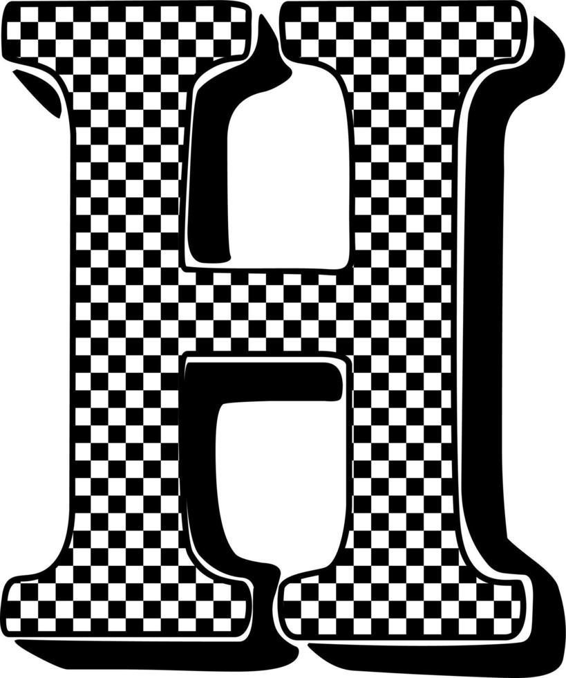 CHECKERED ALPHABET LETTERS vector