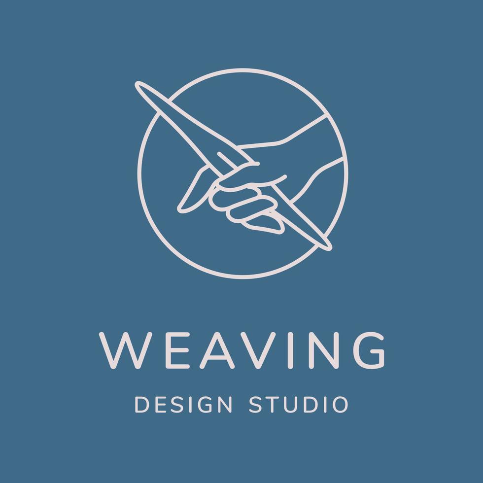 Weaving vector logo design