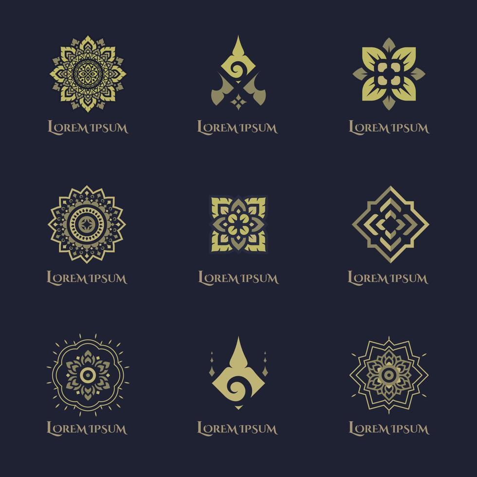 Luxury concept logo design vector set.