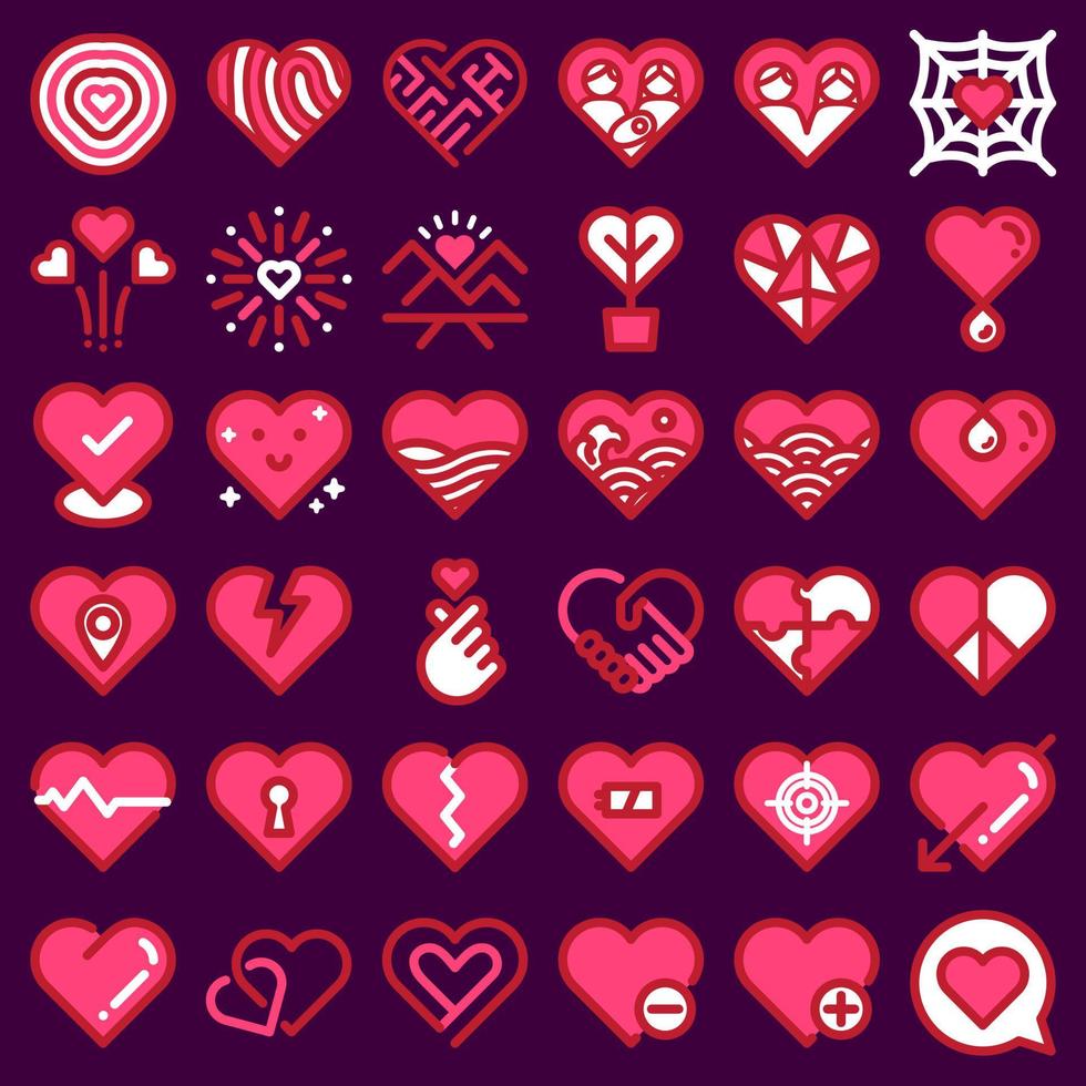 amor y corazón icono vector. vector