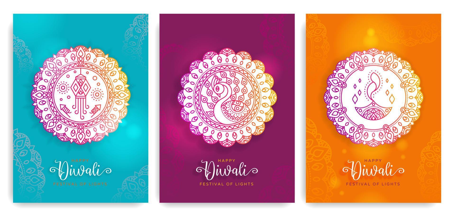 Happy Diwali,Deepavali festival vector badge illustration.