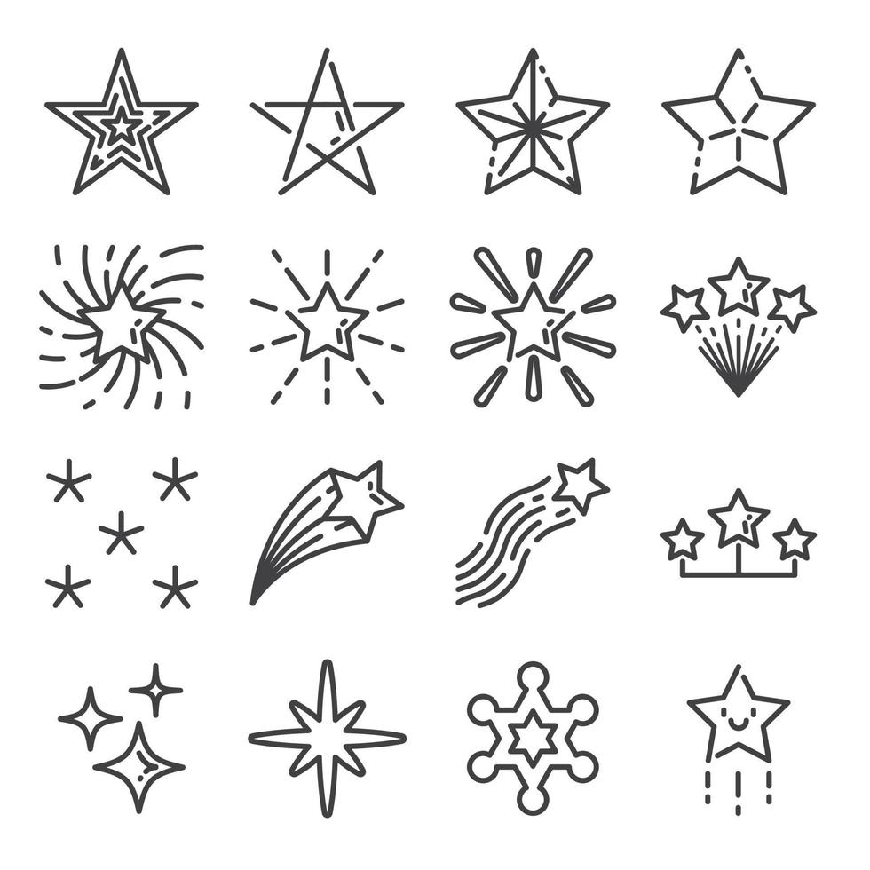 Star icons vector set