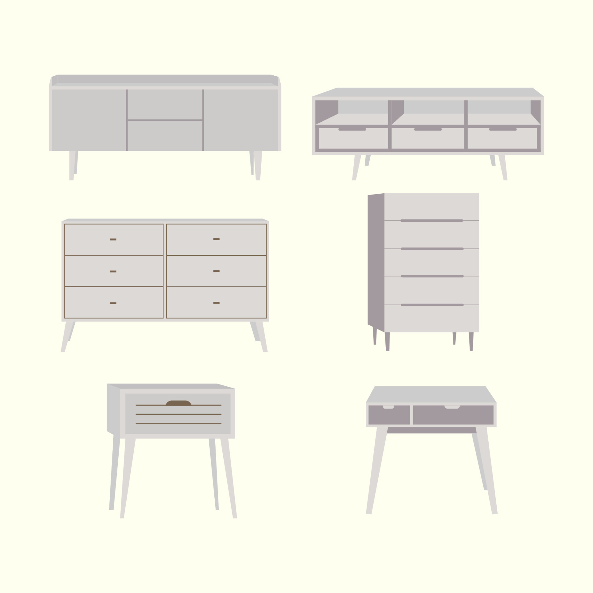 vector decorative wardrobe furniture 20818795 Vector Art at Vecteezy