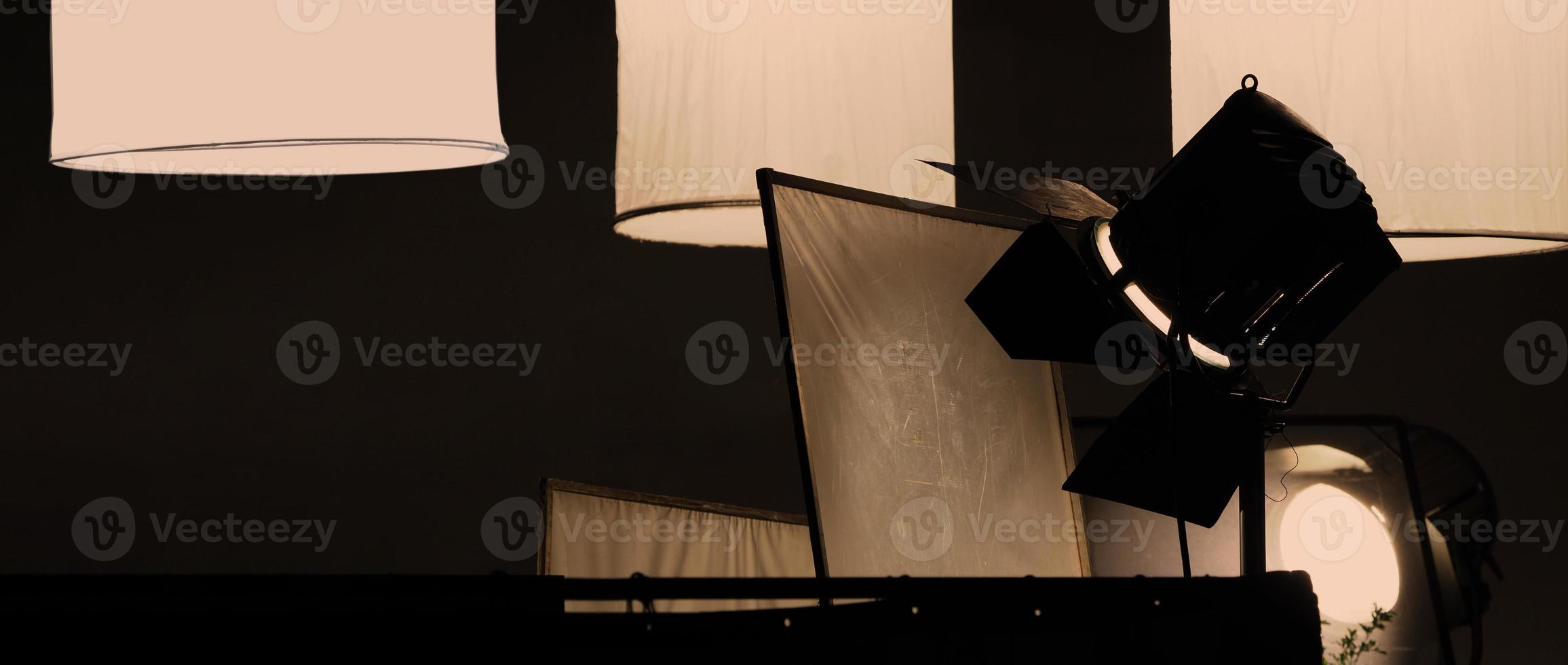 Film light for video production camera in studio set or Use as studio photo shoot light