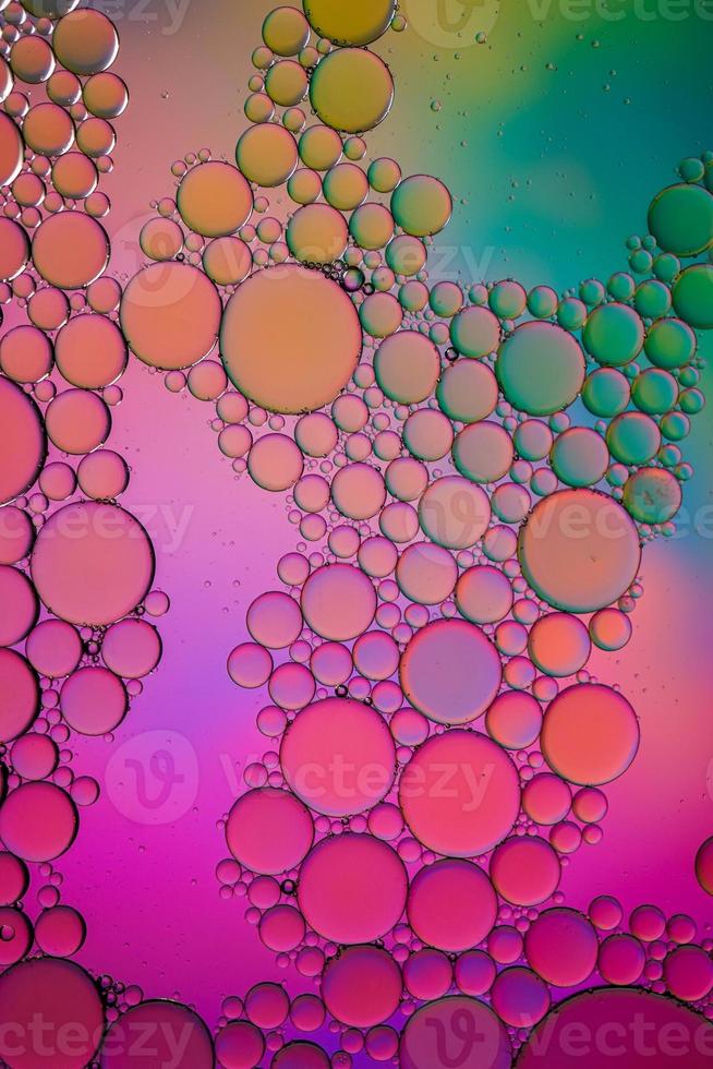 multi colored oil circles on the water, colorful background photo
