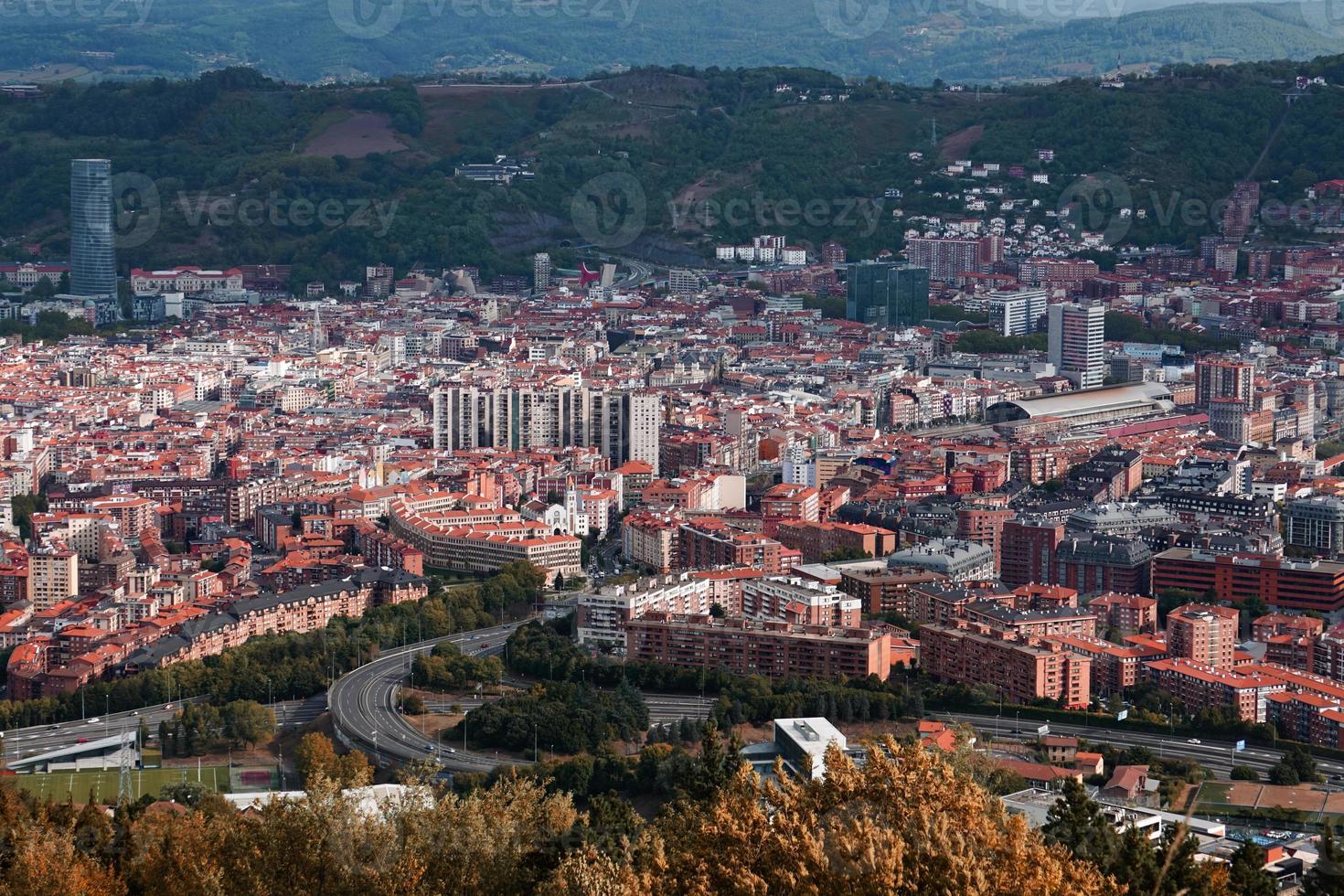 cityscape and architecture in Bilbao city, Spain, travel destination photo