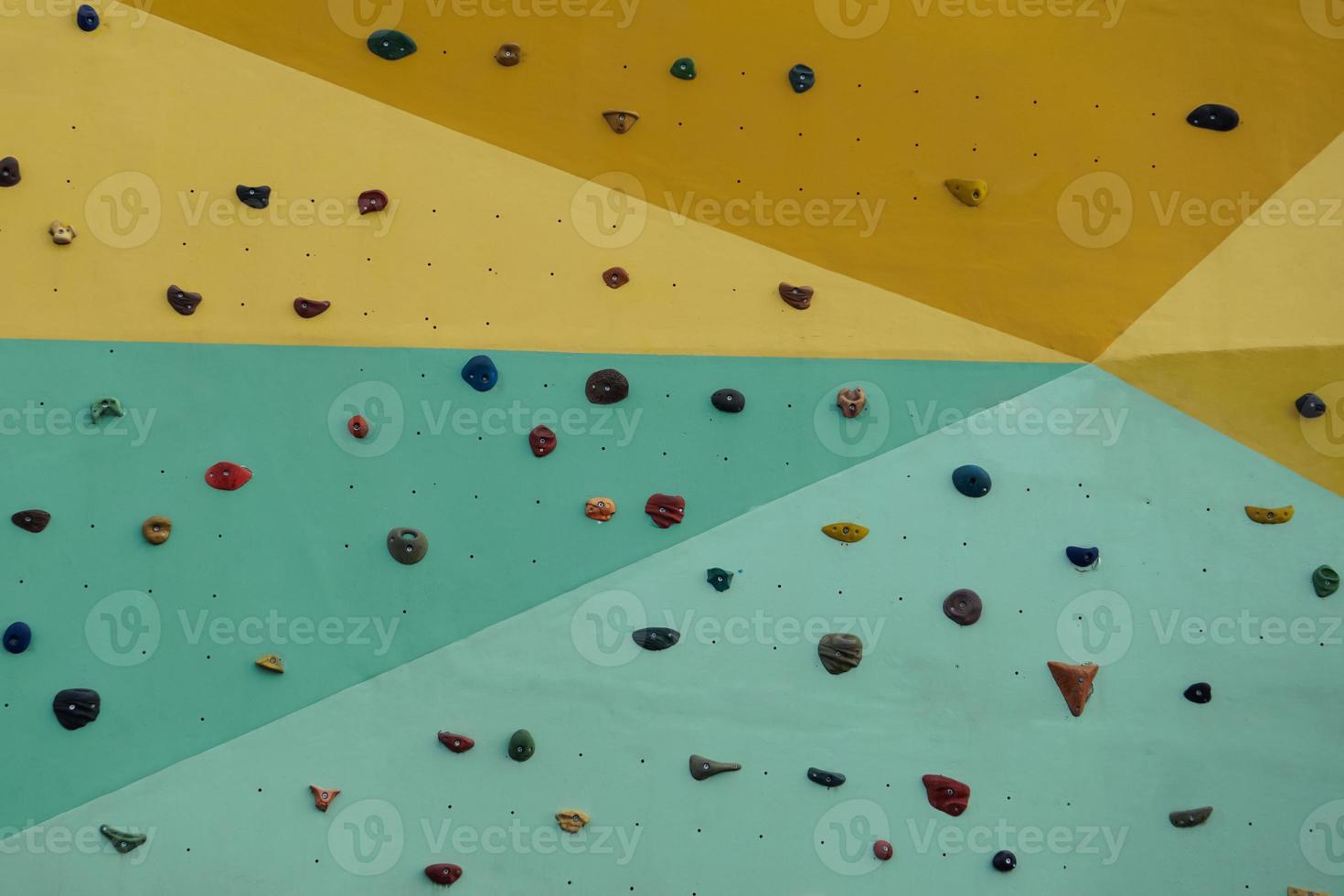 rock climbing wall on the street photo