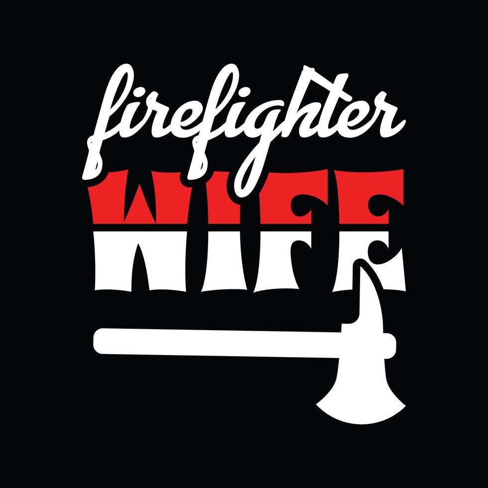 Firefighter T-shirt Design vector