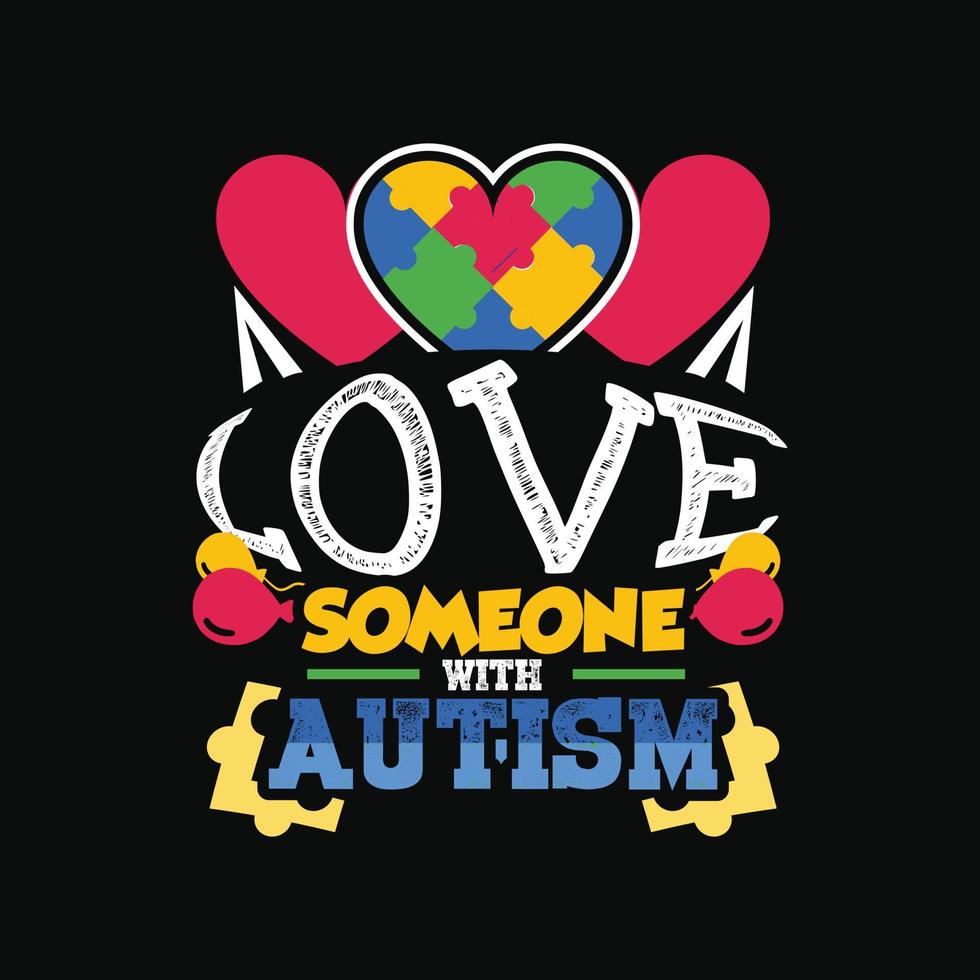 Autism T-shirt Design vector