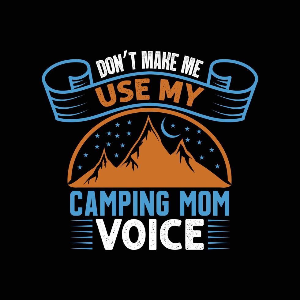 Camping T-shirt Design vector