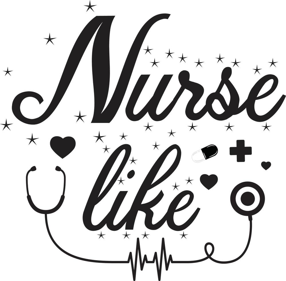 Nurse T-shirt Design vector