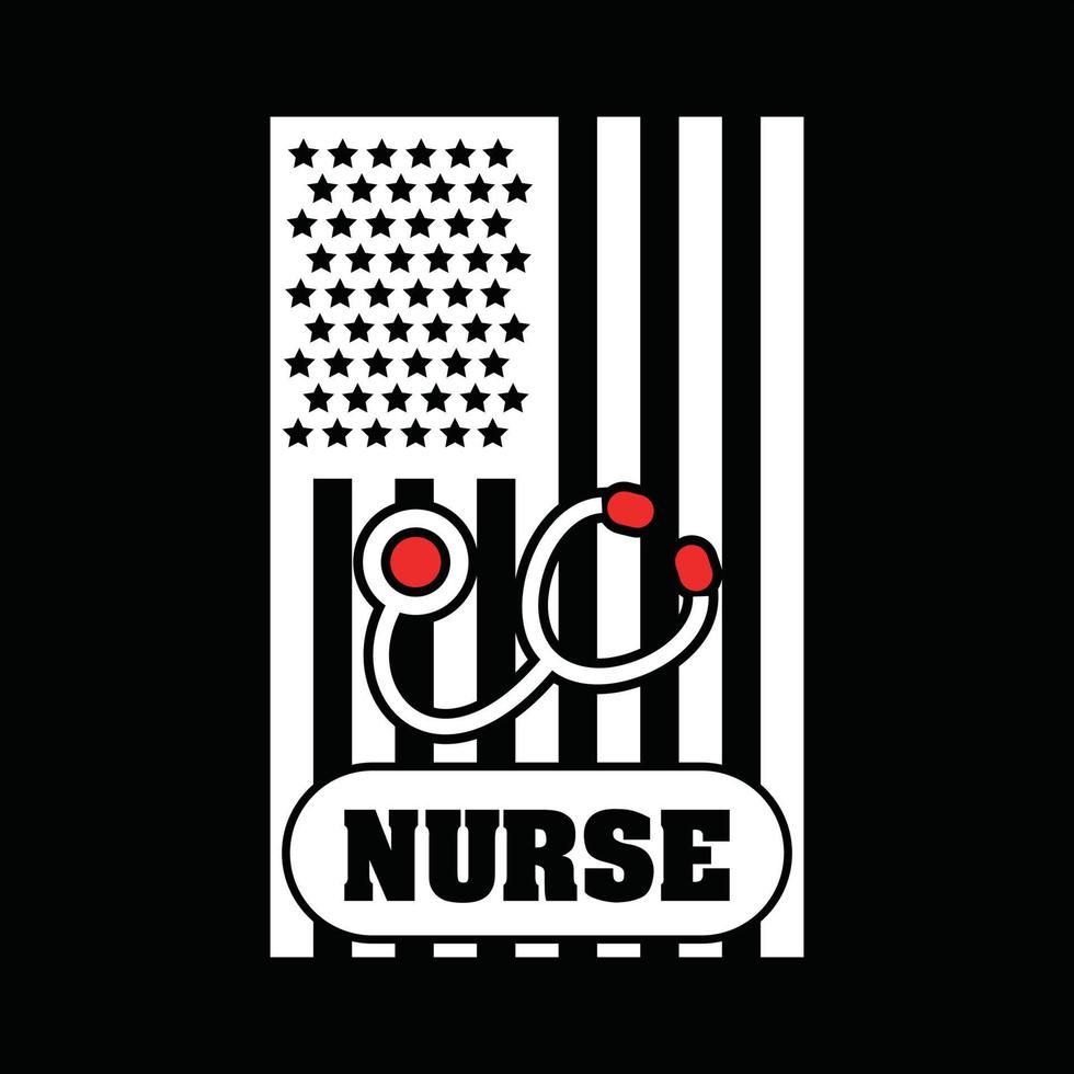 Nurse T-shirt Design vector