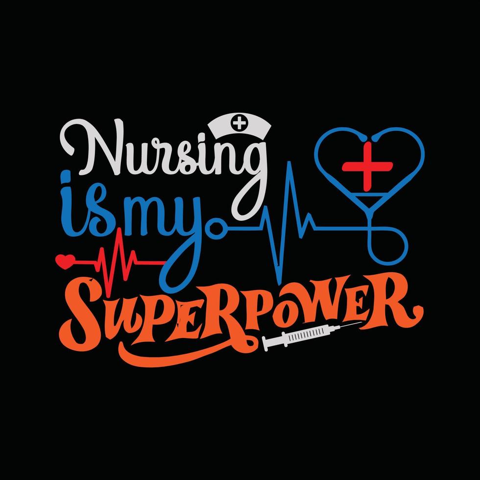 Nurse T-shirt Design vector