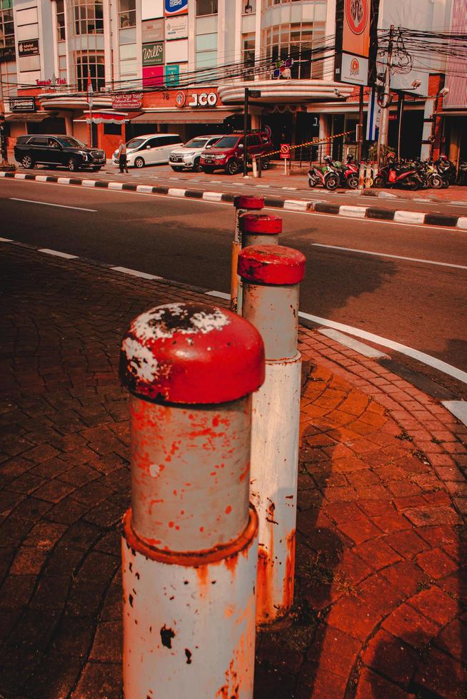 curb road divider for vehicles photo