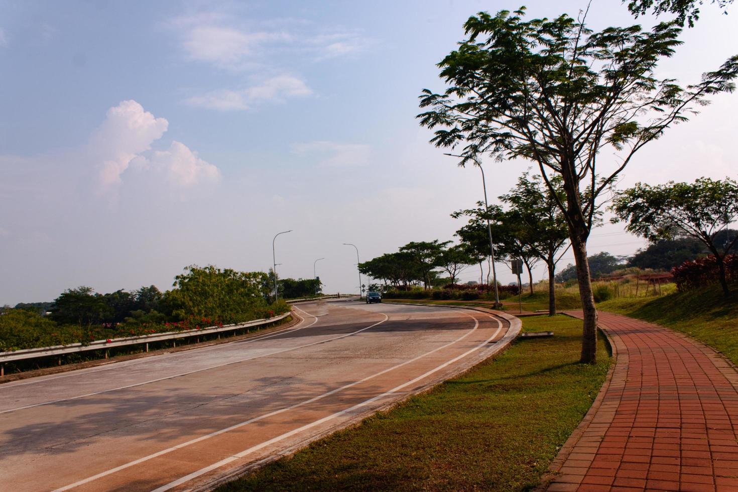 Panoramic view of Jakarta city. Cityscape of Jakarta city at sunny day photo