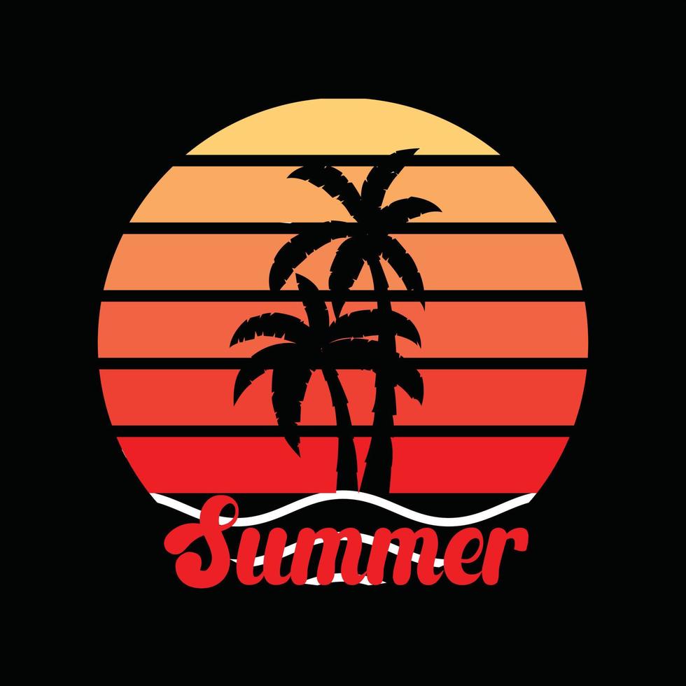 Summer T-shirt Design vector