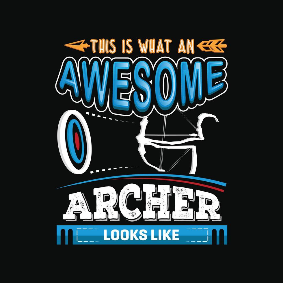 Archery T-shirt Design vector