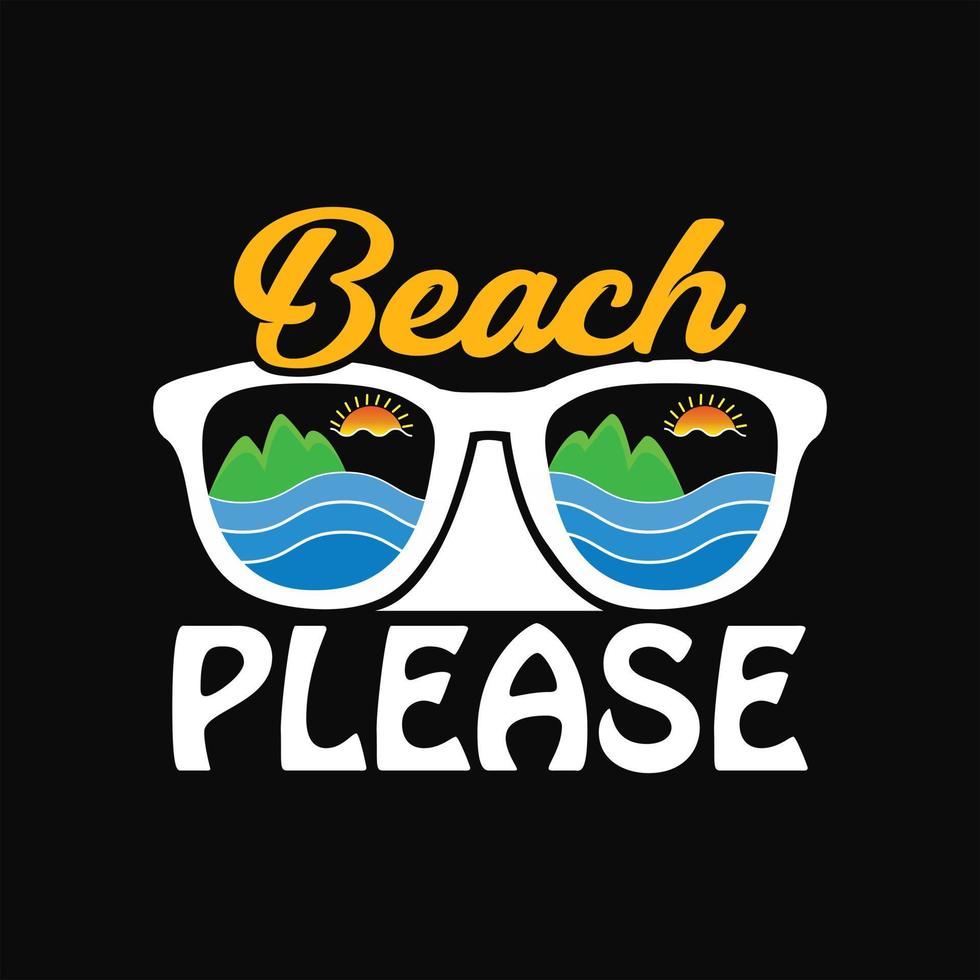 Beach T-shirt Design vector