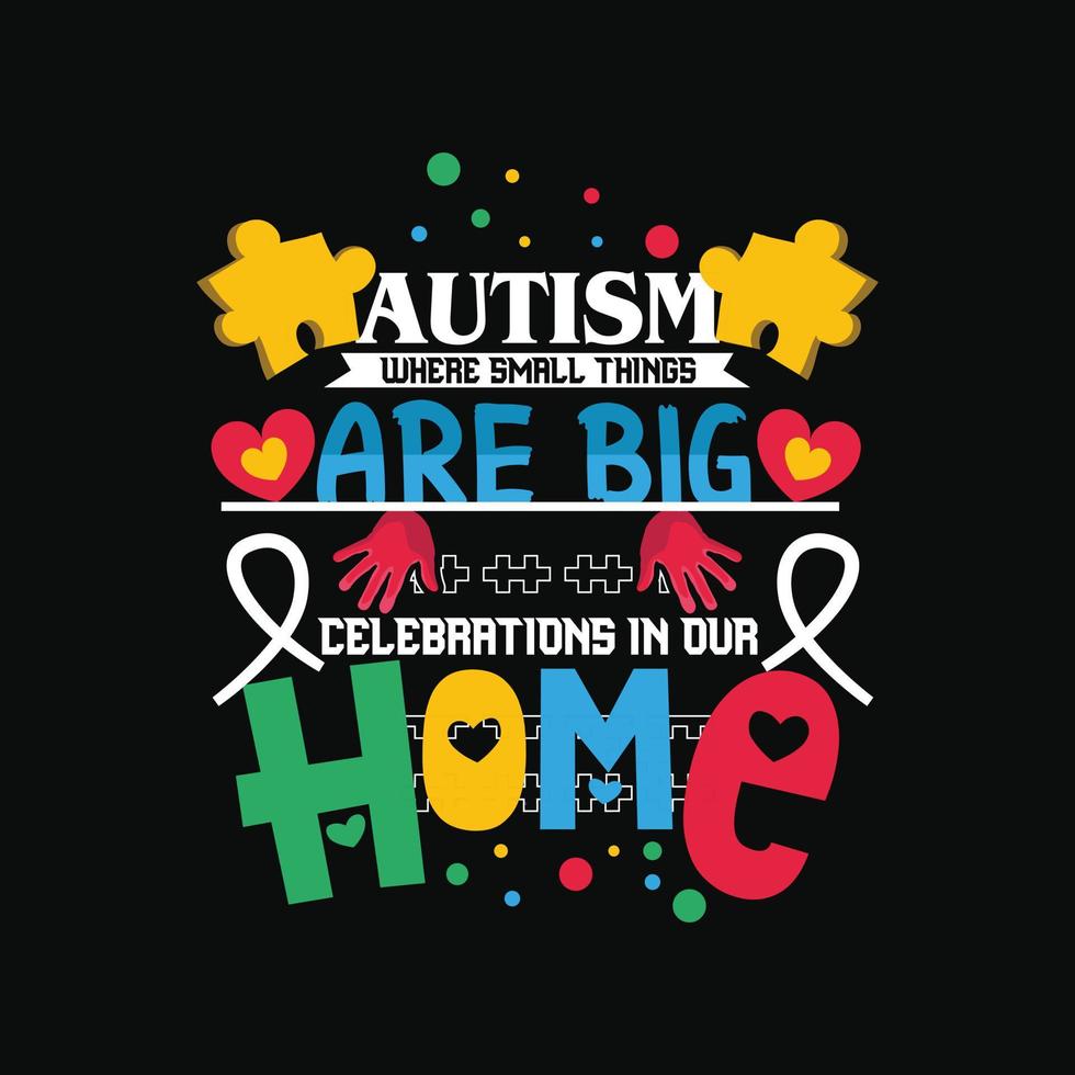 Autism T-shirt Design vector