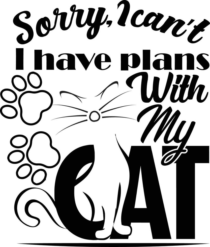 Cat T-shirt Design vector