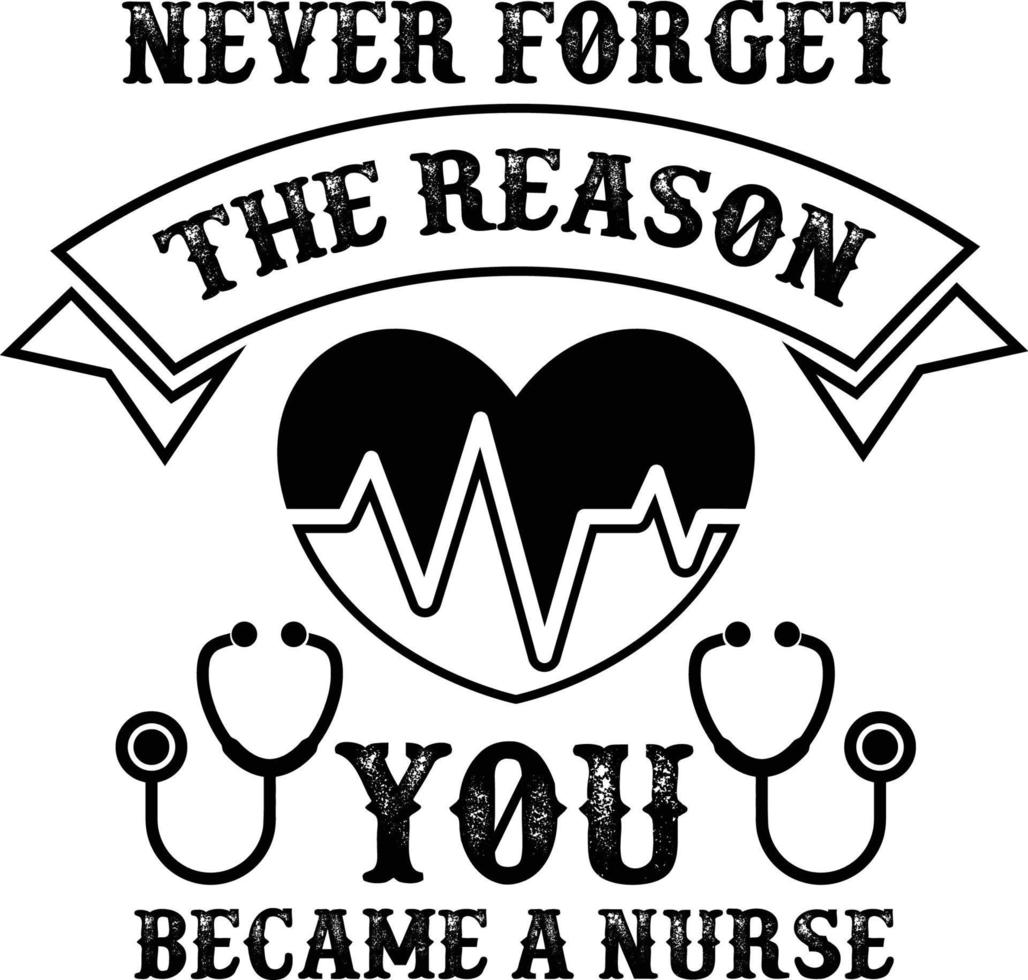Nurse T-shirt Design vector