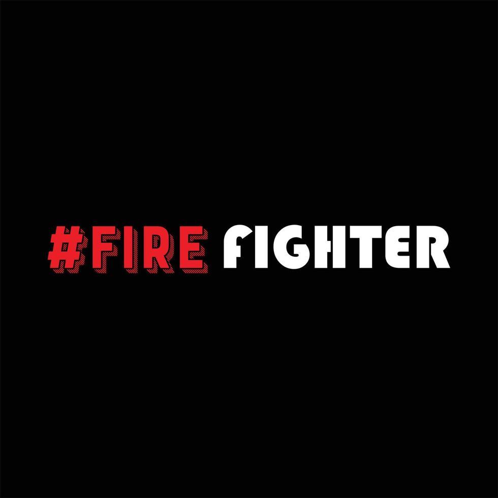 Firefighter T-shirt Design vector