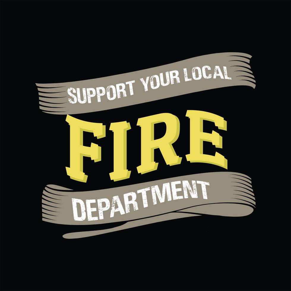 Firefighter T-shirt Design vector