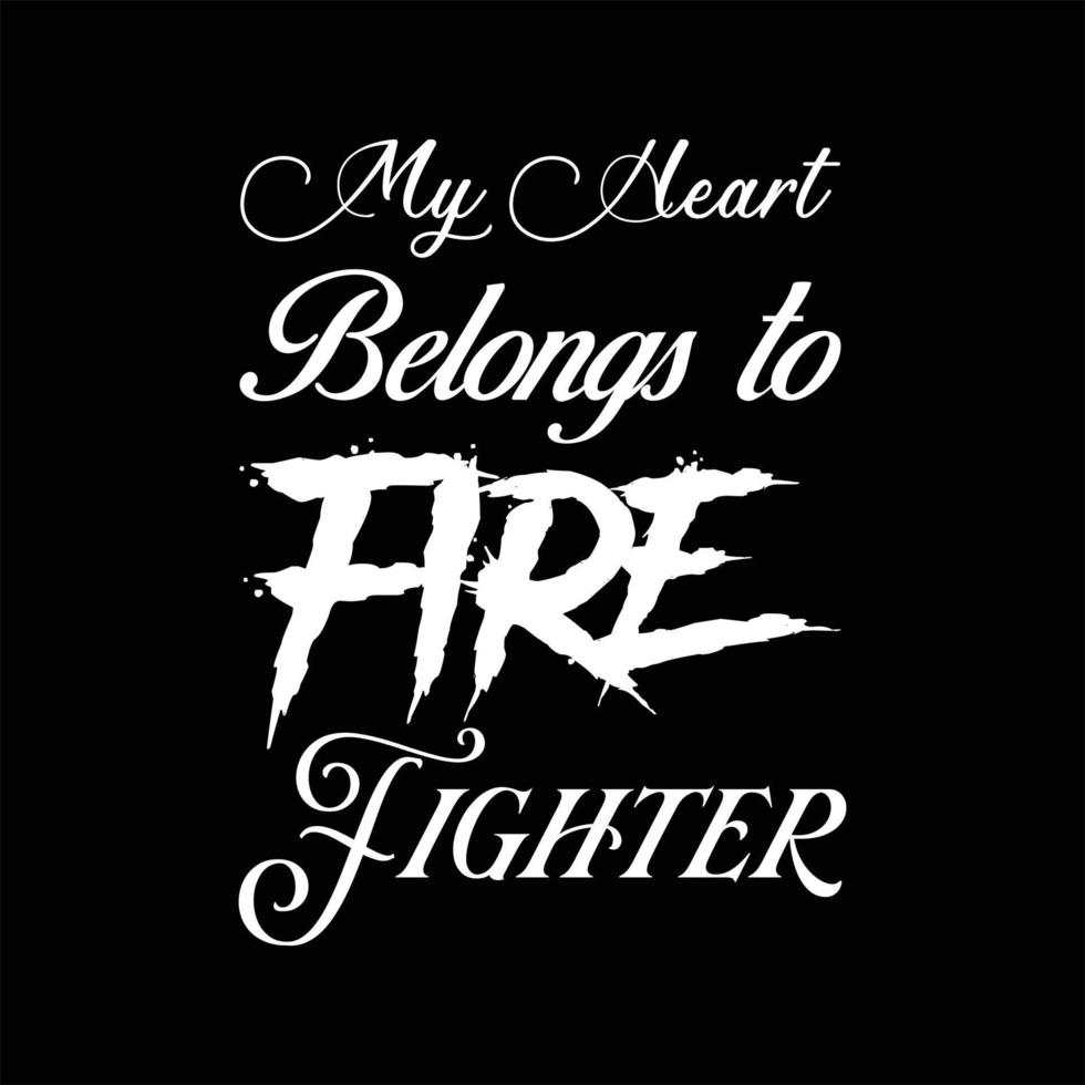 Firefighter T-shirt Design vector