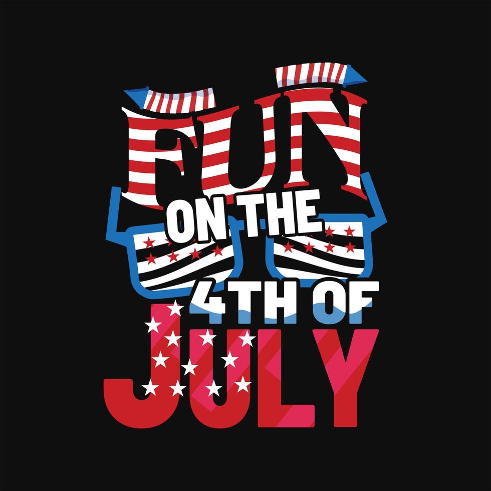 4th July T-shirt Design vector