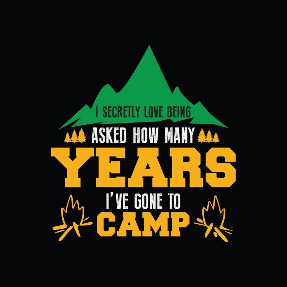 Camping T-shirt Design vector