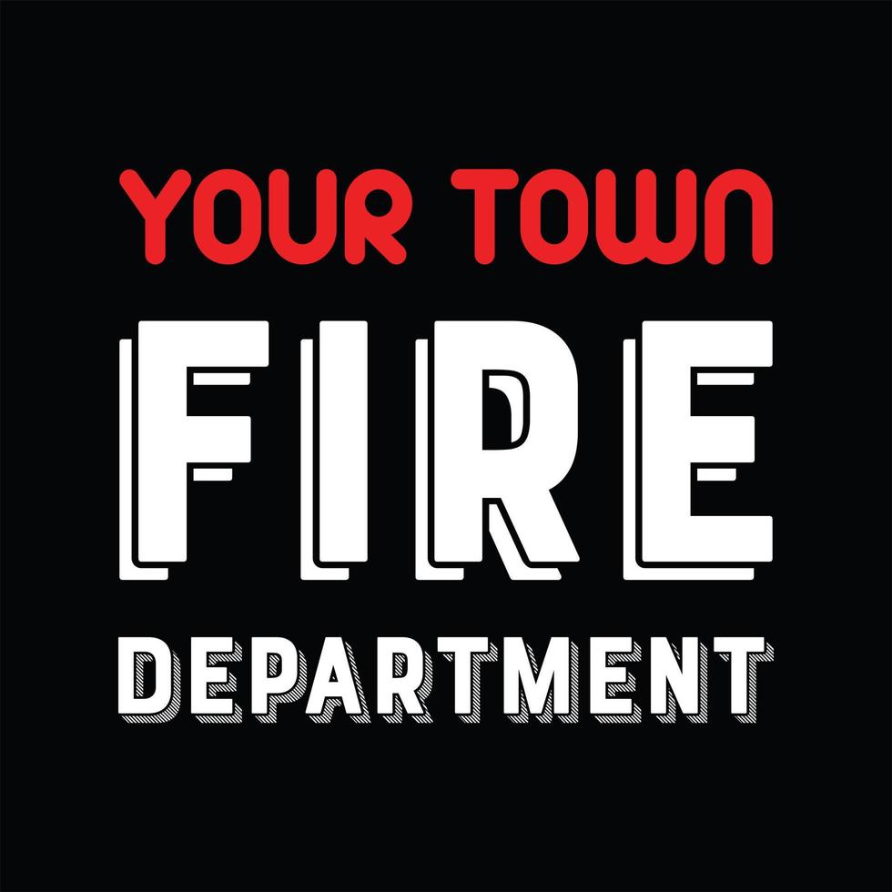 Firefighter T-shirt Design vector