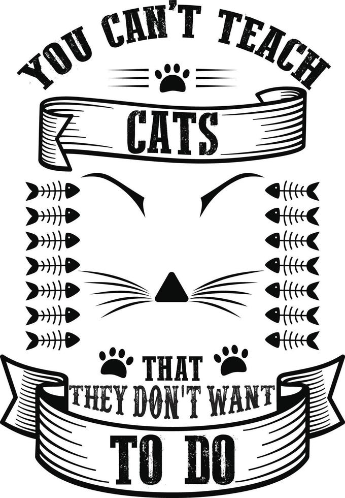 diseño de camiseta de gato vector