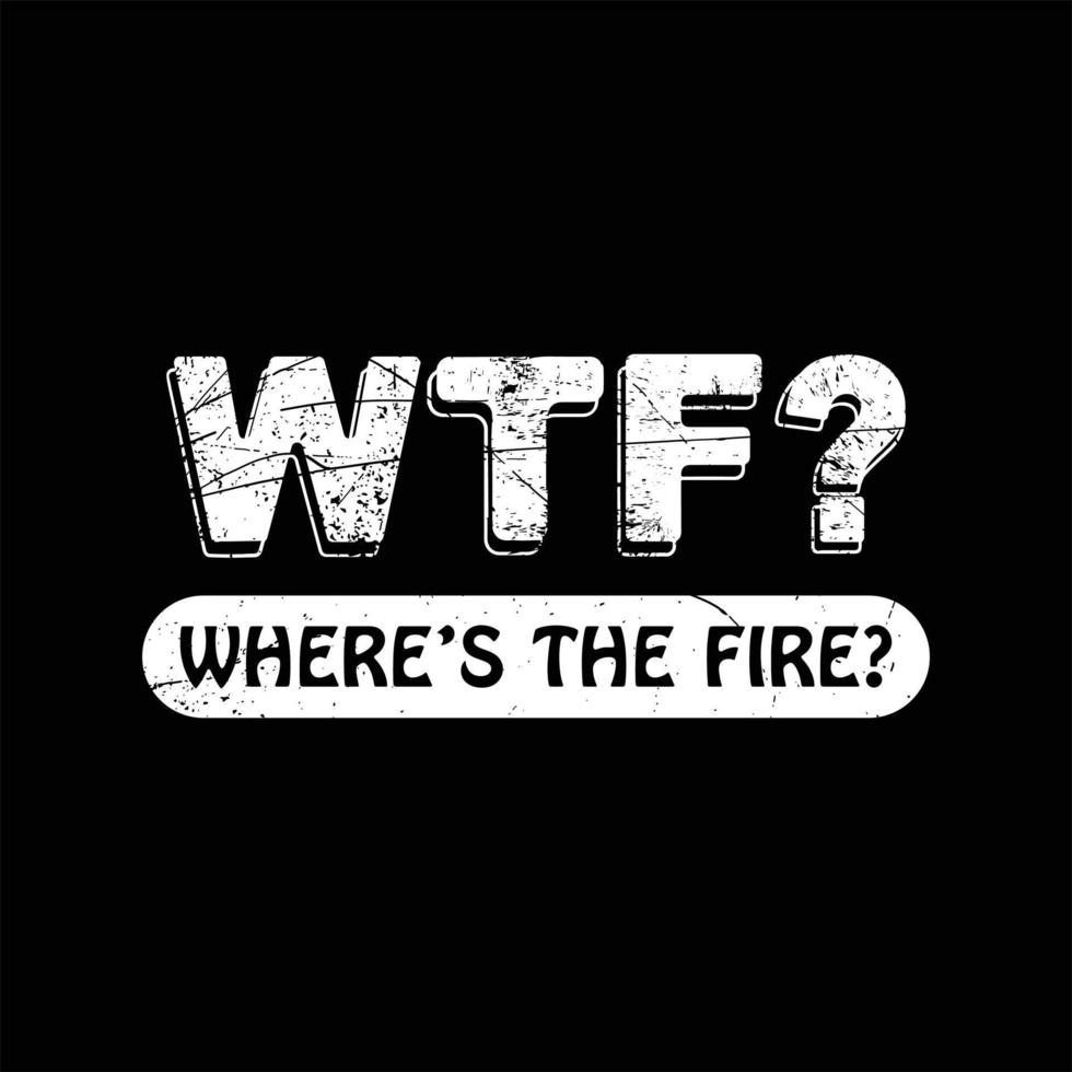 Firefighter T-shirt Design vector