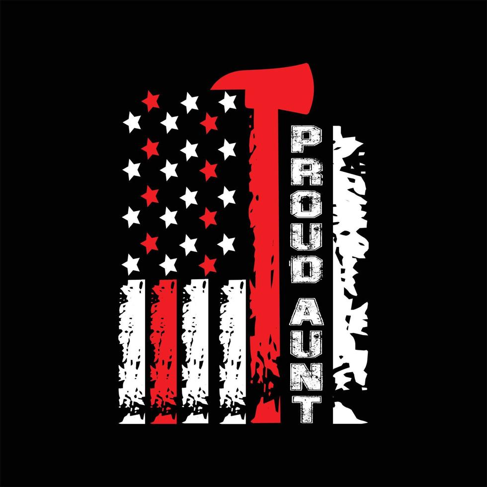 Firefighter T-shirt Design vector