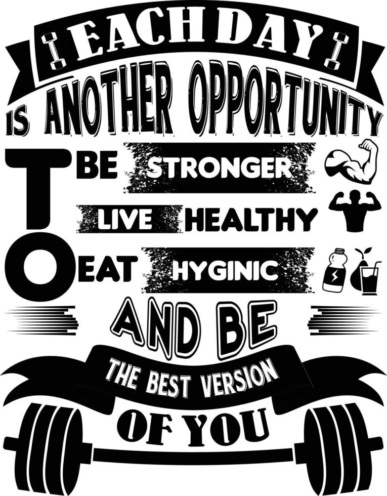 Gym T-shirt Design vector