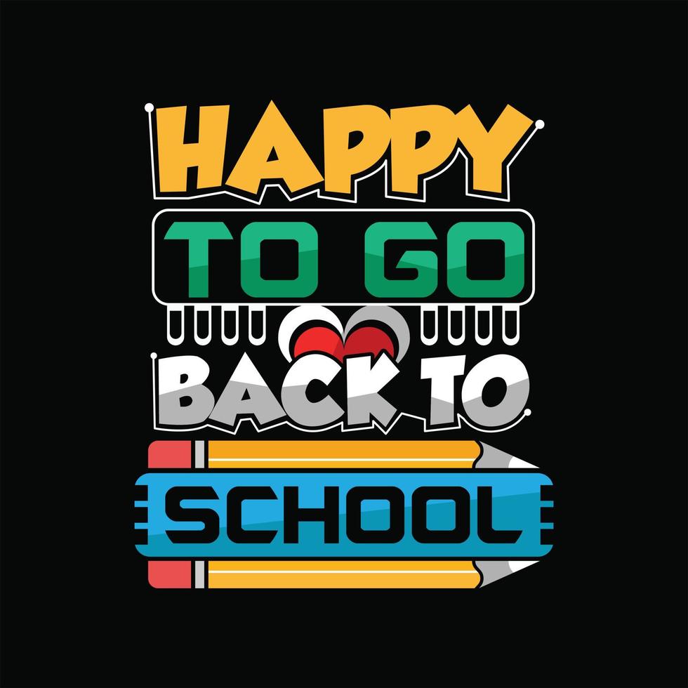 Back To School T-shirt Design vector