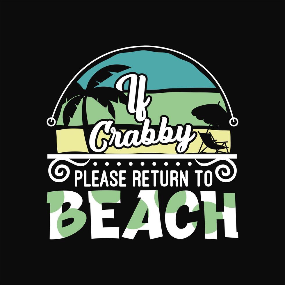 Beach T-shirt Design vector