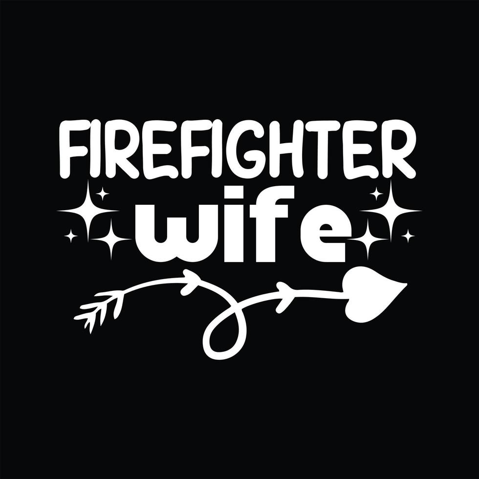 Firefighter T-shirt Design vector