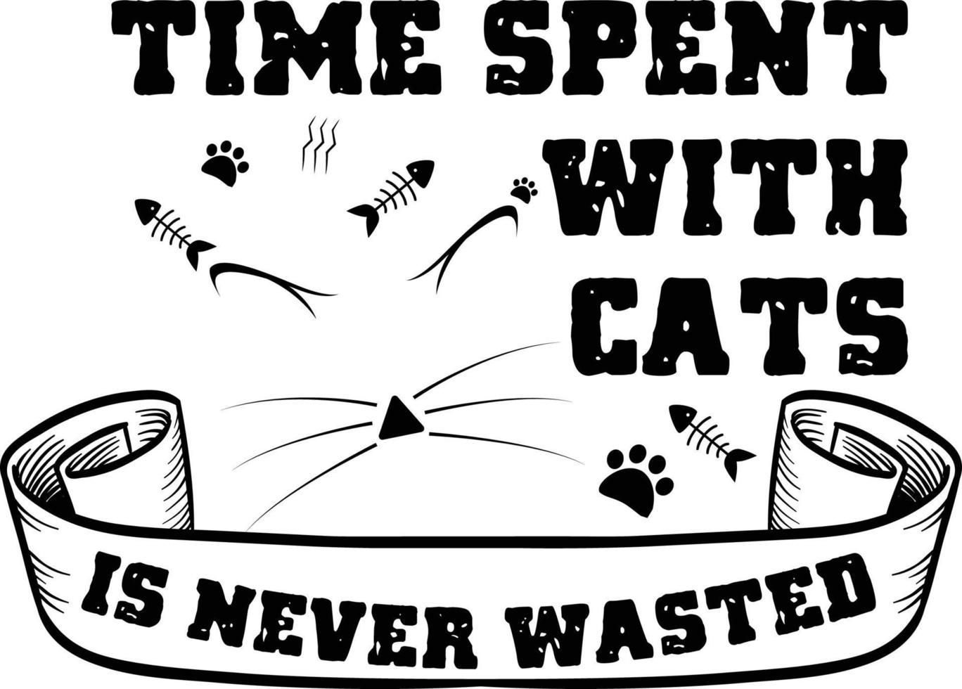 Cat T-shirt Design vector