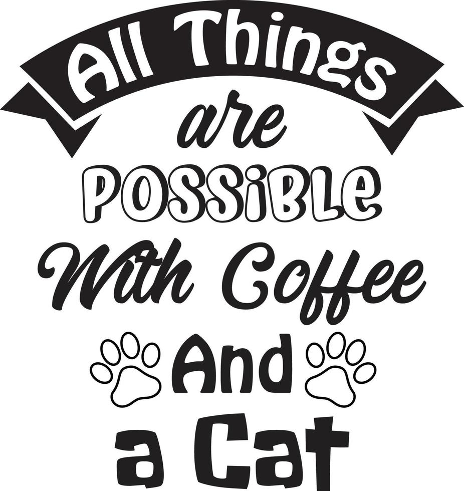 Cat T-shirt Design vector