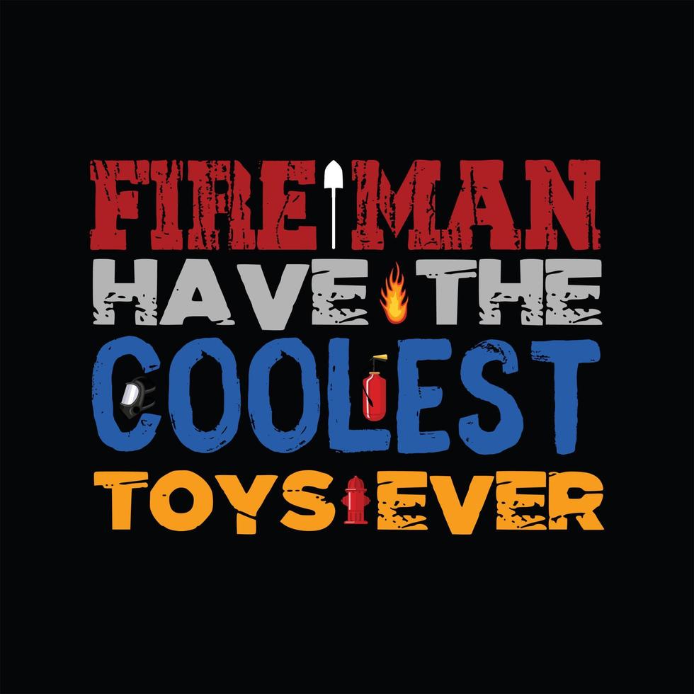 Firefighter T-shirt Design vector