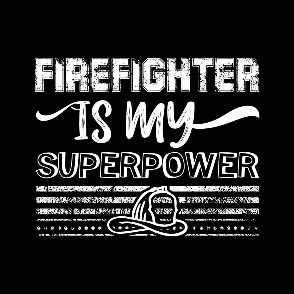 Firefighter T-shirt Design vector