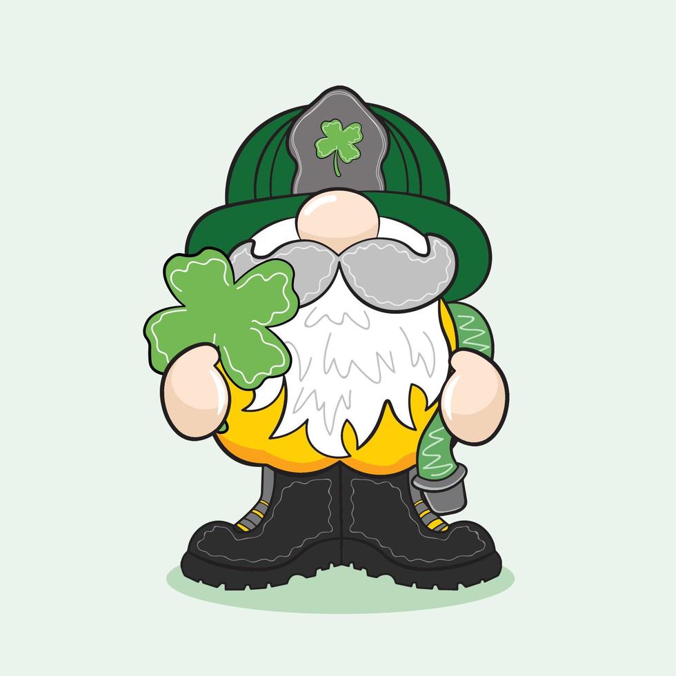 Patricio personaje y trébol hoja vector