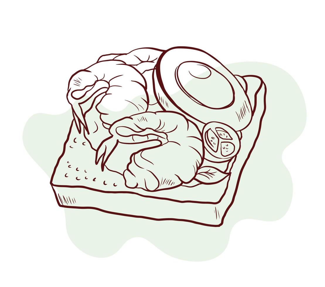 Sketch breakfast vector