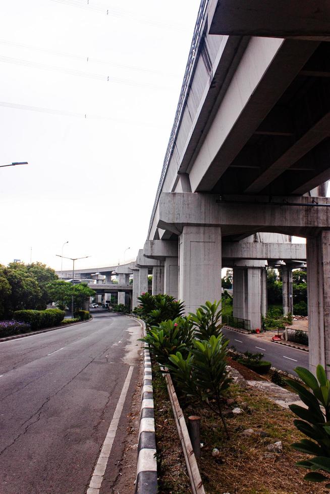 Panoramic view of Jakarta city. Cityscape of Jakarta city at sunny day photo