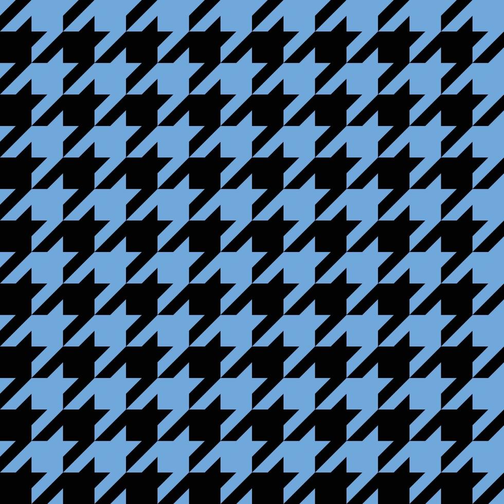 Seamless Blue And Black Houndstooth Pattern vector