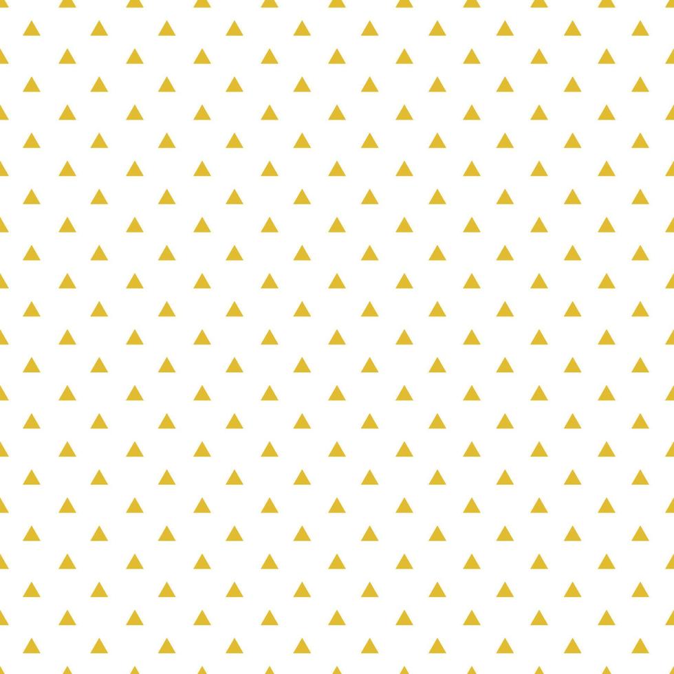 Yellow Seamless Triangles Pattern On White Background vector